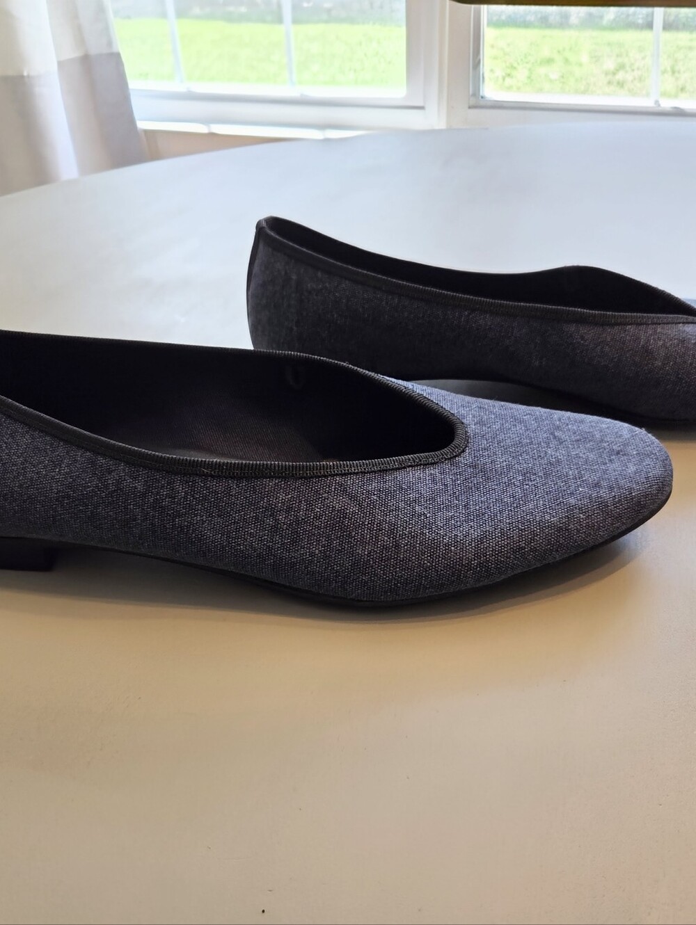 Alex Mill Navy Blue Canvas Ballet Flats Size 9 Made In Italy - Picture 8 of 12